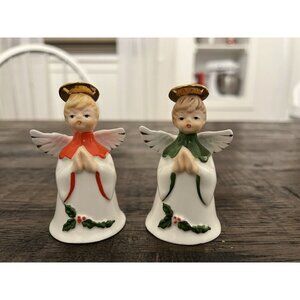Vintage Enesco Angel Bell Musical Figurines Christmas Holiday Decor